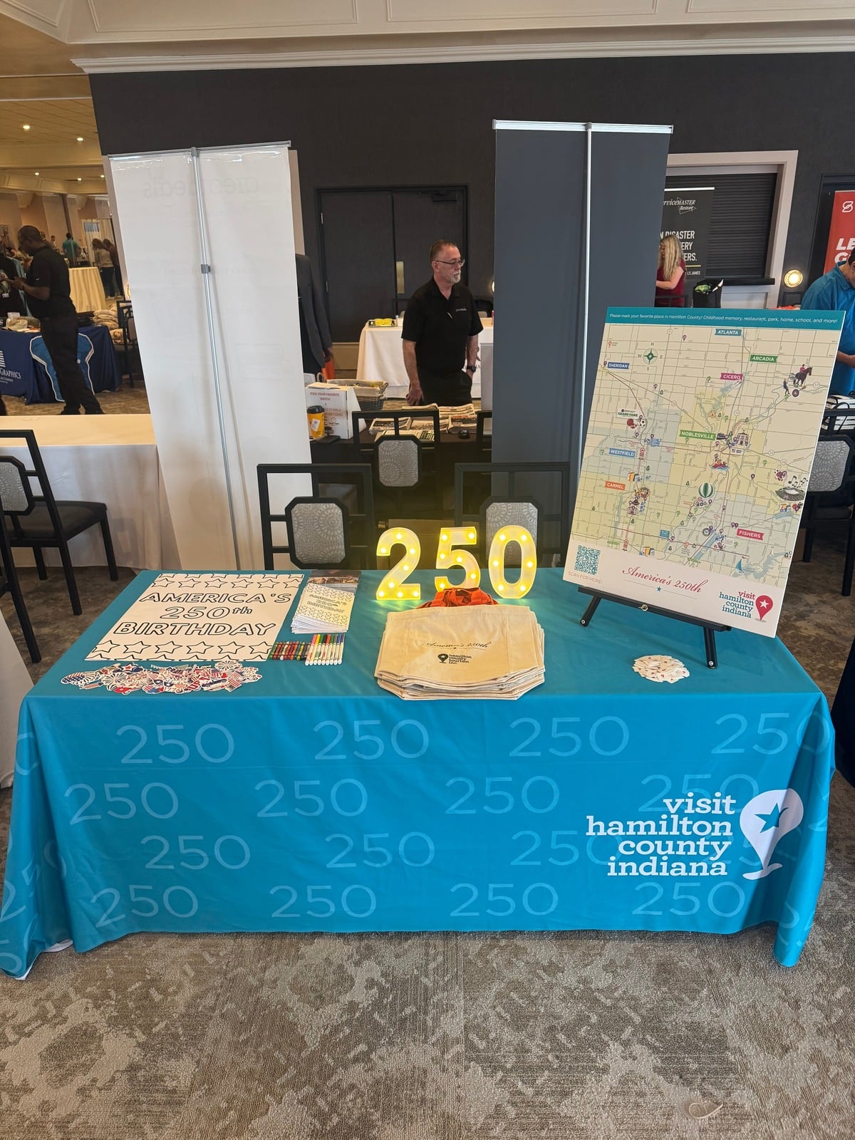 Hamilton County Tourism 250th booth